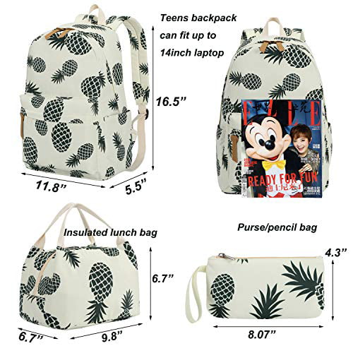 Laptop Backpack for Laptop Up to 15.6 Inch Men Women Student Travel Outdoor School College Bags Bookbag Pineapple Backpack 